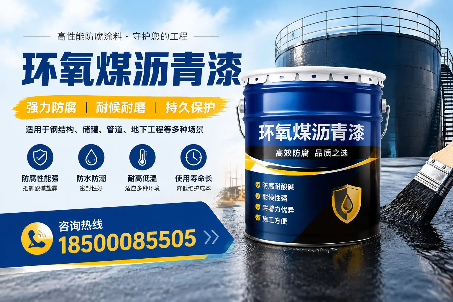 环氧煤沥青漆在工业中的应用，巴彦淖尔企业的选择